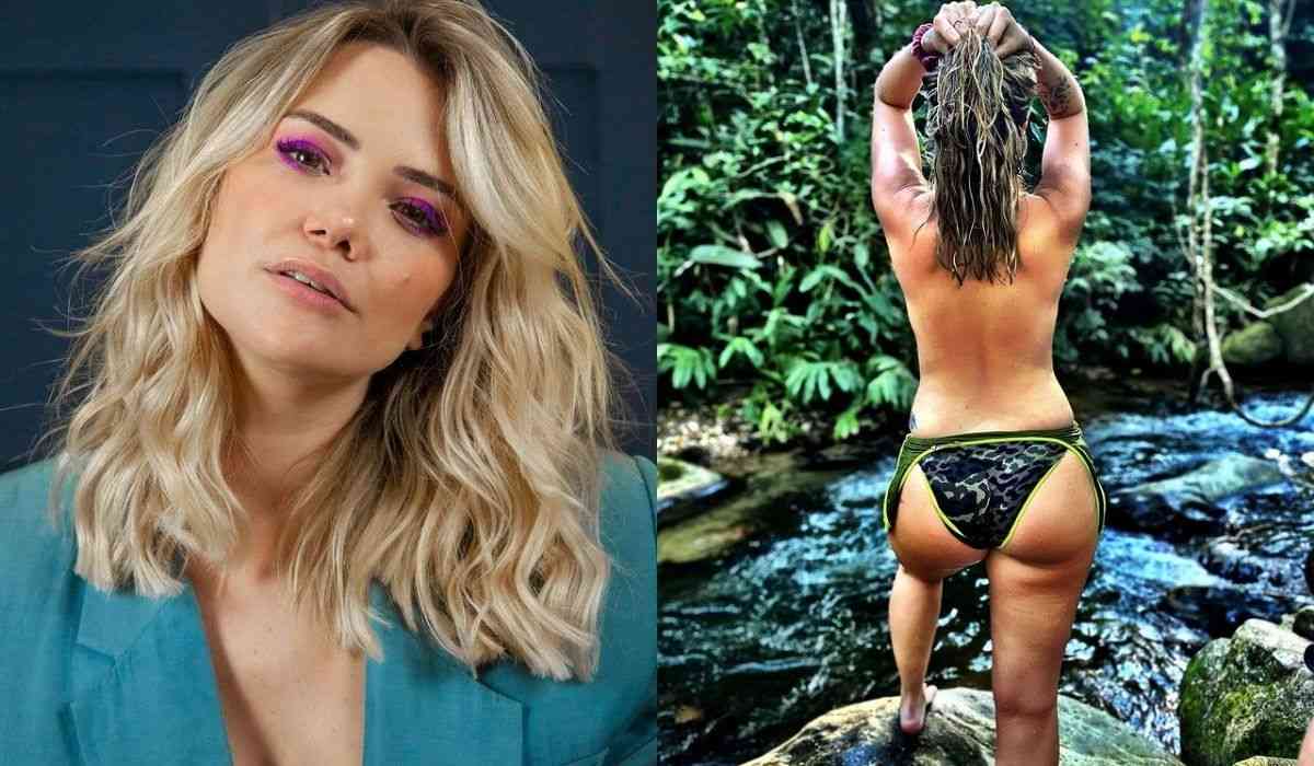 Marcela McGowan faz topless em cachoeira: ‘anseio pelo que é selvagem’ (Foto: Reprodução/Instagram)