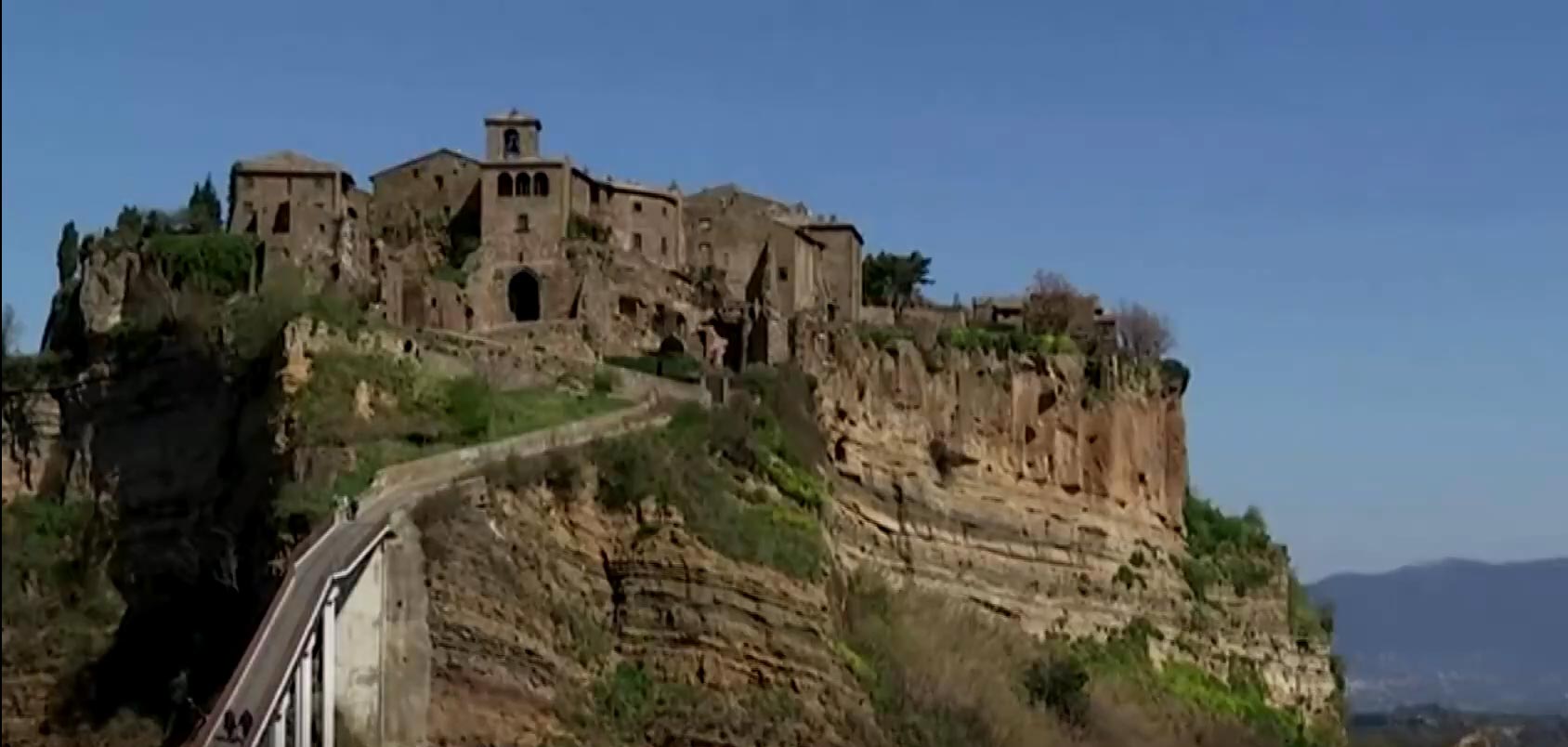 Cidade que Morre, na Itália, tenta obter título de Patrimônio Mundial. Foto: Reprodução Youtube
