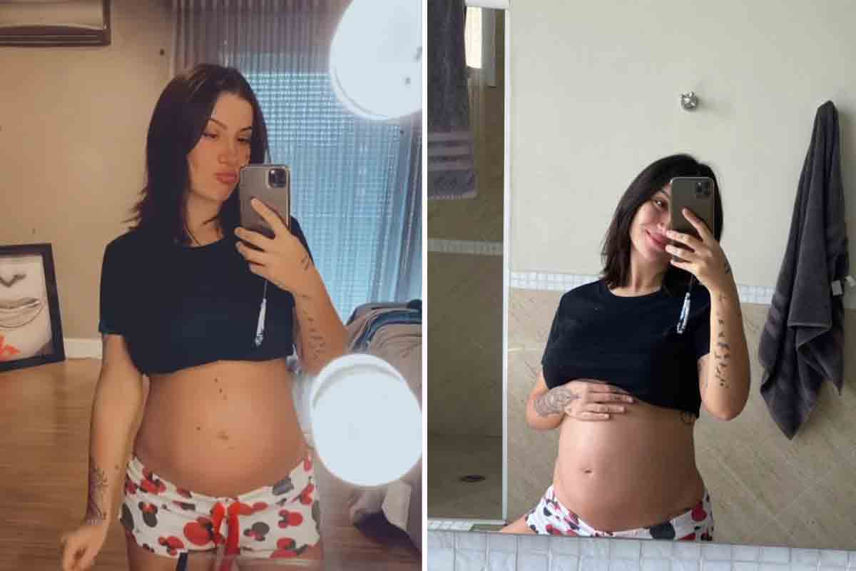 Bianca Andrade exibe barriga de 6 meses de gravidez e se emociona (Foto: Reprodução/Instagram)