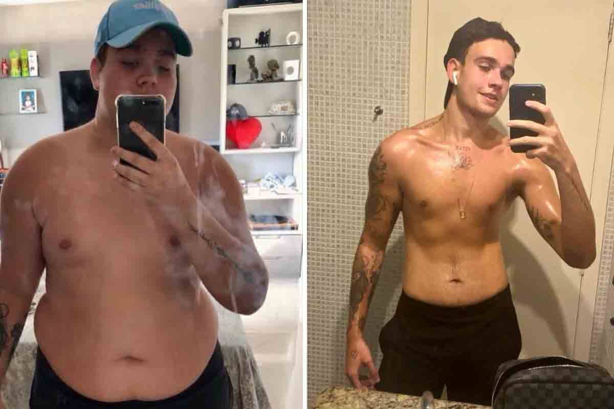 Filho de Solange perde 70 kg e mostra antes e depois (Foto: Reprodução/Instagram)