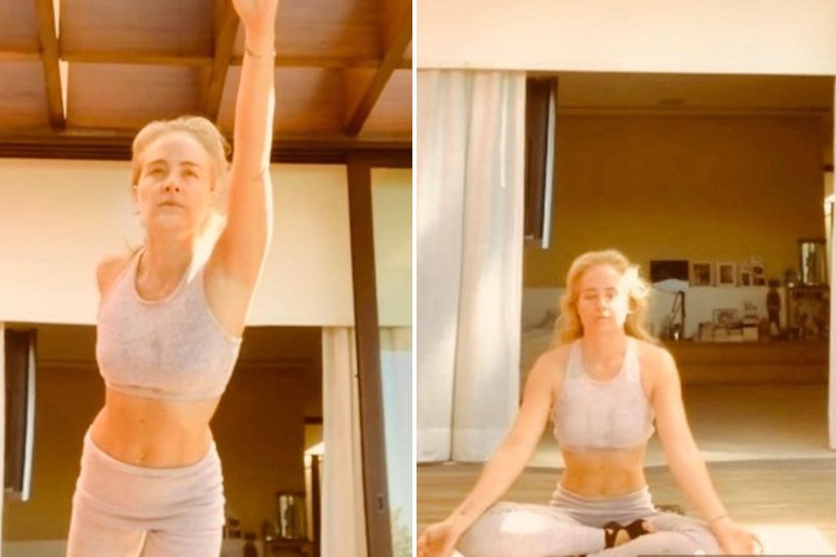 Angélica aparece fazendo yoga e reflete: “Sintonia com a vida” (Foto: Reprodução/Instagram)