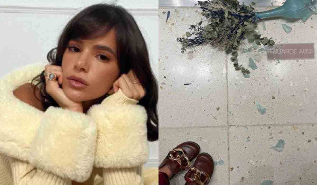 Bruna Marquezine quebra vaso de decoração em loja de luxo (Foto: Reprodução/Instagram)