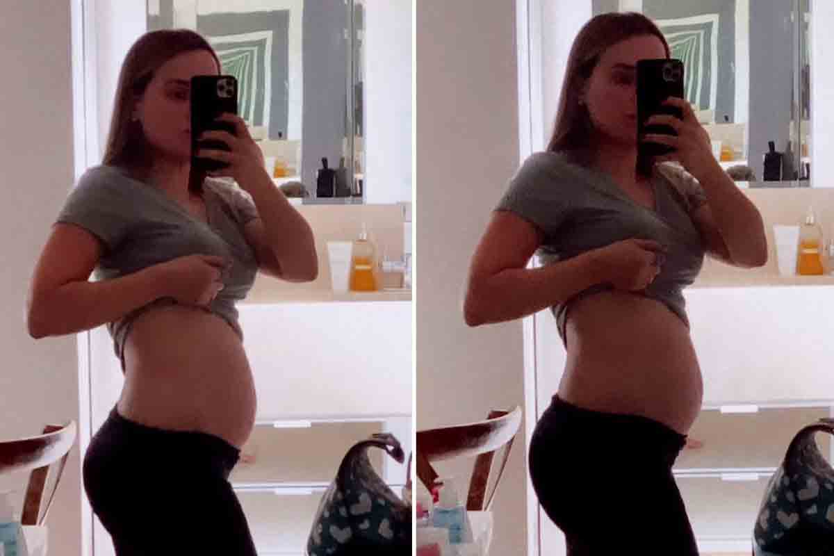 Thaeme exibe a barriguinha de gravidez: “19 semanas” (Foto: Reprodução/Instagram)