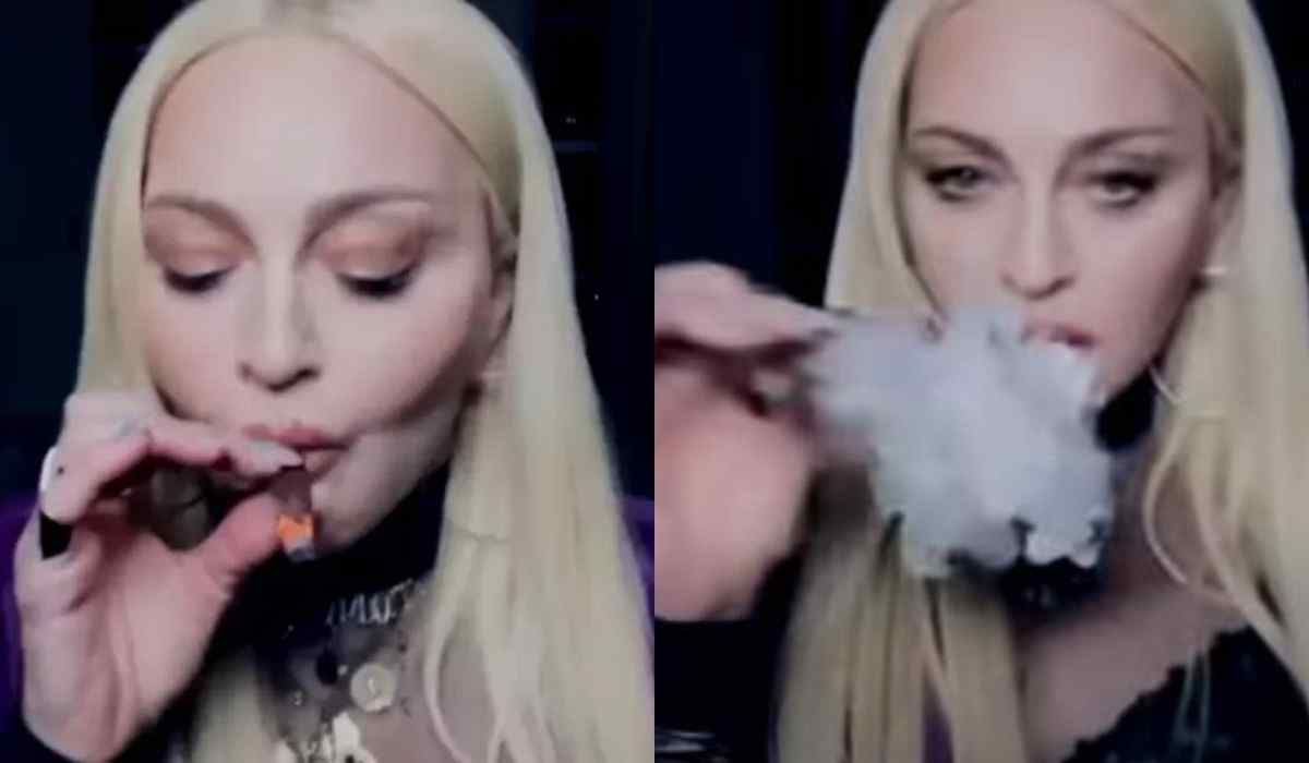 Madonna aparece fumando maconha em clipe de Snoop Dogg (Foto: Reprodução/YouTube)