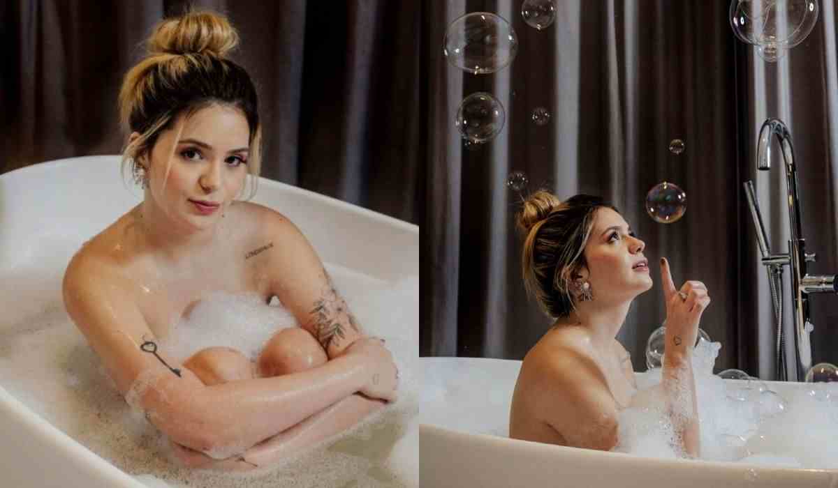Viih Tube posta foto em banheira e brinca: 'tomei banho, satisfeitos?' (Foto: Reprodução/Instagram)
