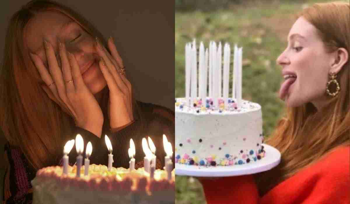 Marina Ruy Barbosa celebra 26 anos com bolo de aniversário e velinhas