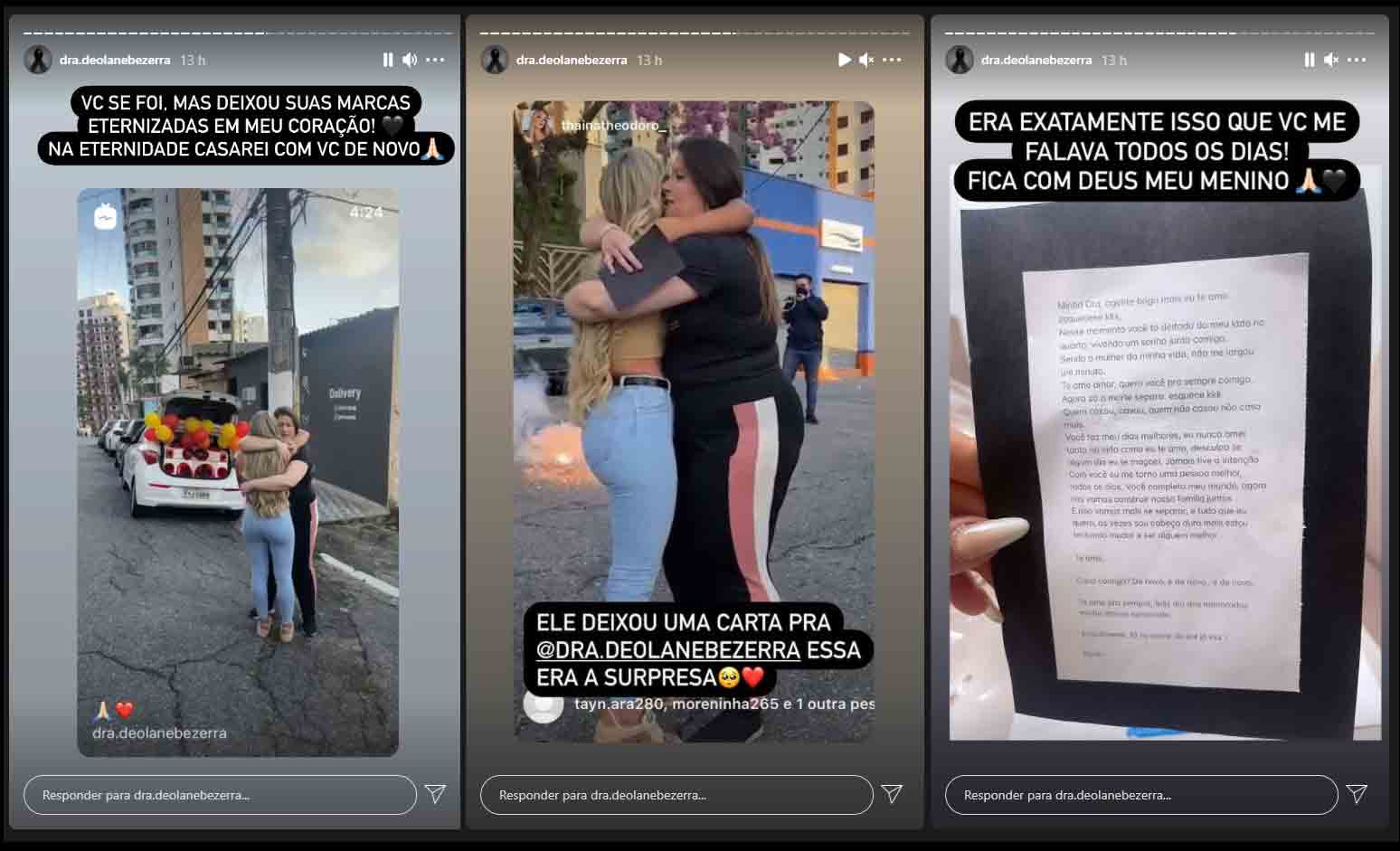 Deolane Bezerra se emociona com carta deixada por MC Kevin. Foto: Reprodução Instagram