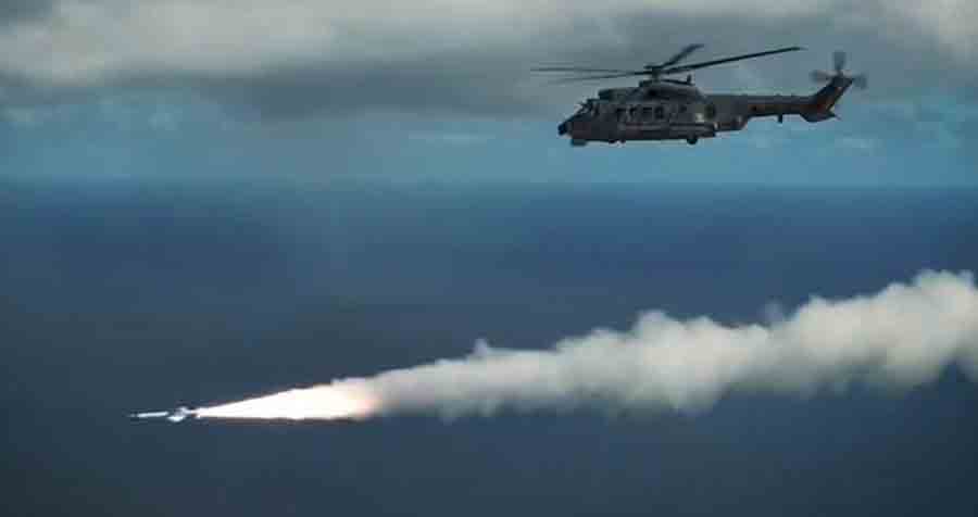 Vídeo: Certificação da FAB para o lançamento do míssil AM39 Exocet pelo helicóptero H225M Naval. Foto: Divulgação