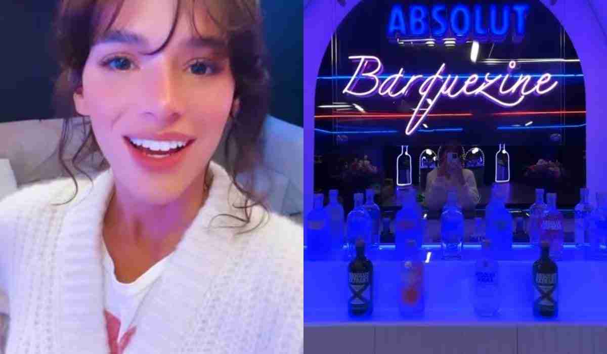 Bruna Marquezine ganha bar em garagem transformada em balada: ‘barquezine’ (Foto: Reprodução/Instagram)
