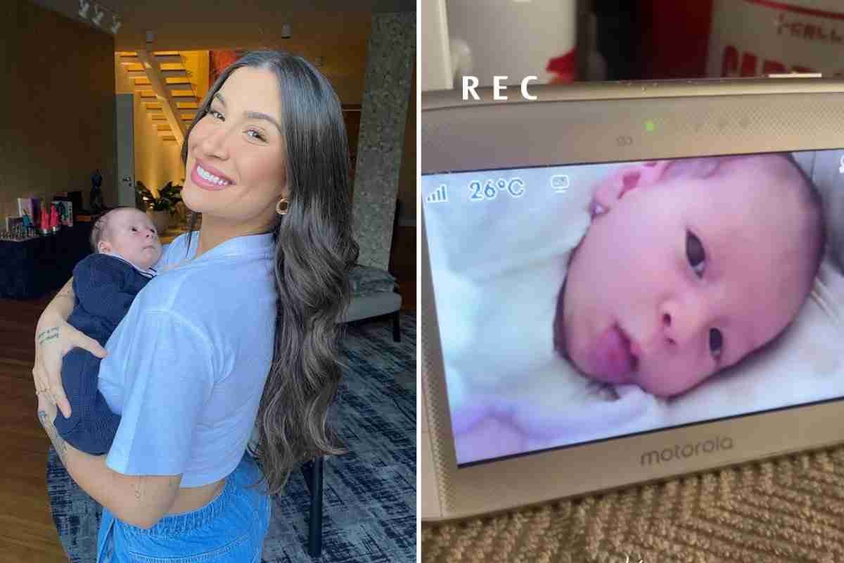 Bebê de Bianca Andrade acorda olhando para a câmera: “Filho de Boca Rosa mesmo” (Foto: Reprodução/Instagram)