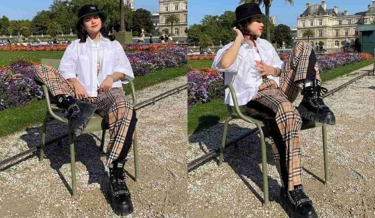 Maísa posa com look fashion e bota avaliada em R$ 6,4 mil em Paris (Foto: Reprodução/Instagram)