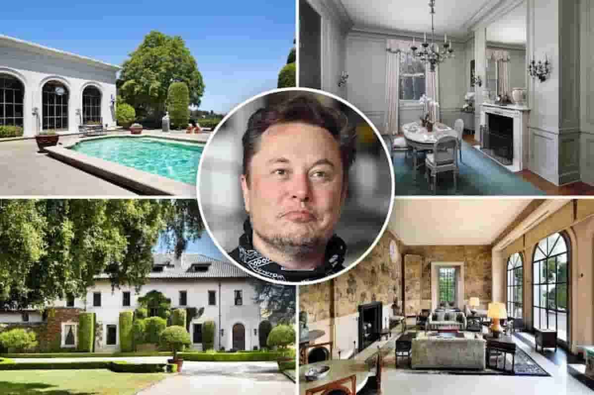 Elon Musk desiste de vender mansão. Fotos: Divulgação/Realtor.com