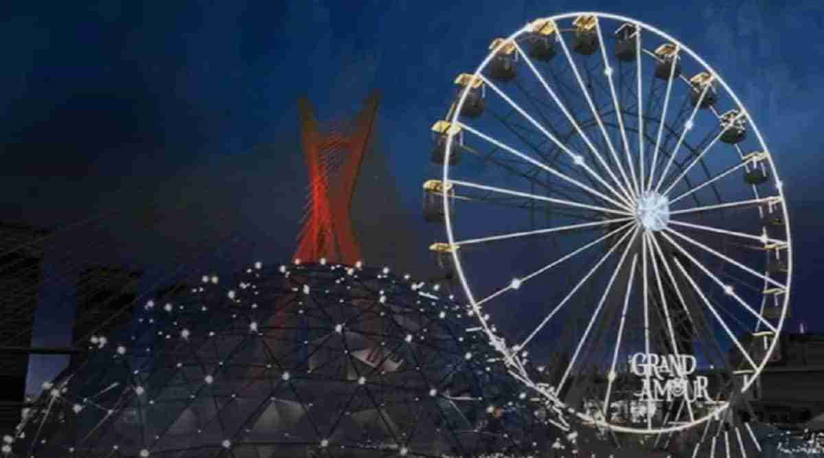 Roda-gigante Grand Amour oferece jantar romântico a 36 metros de altura em SP. Foto: Divulgação/Grand Amour