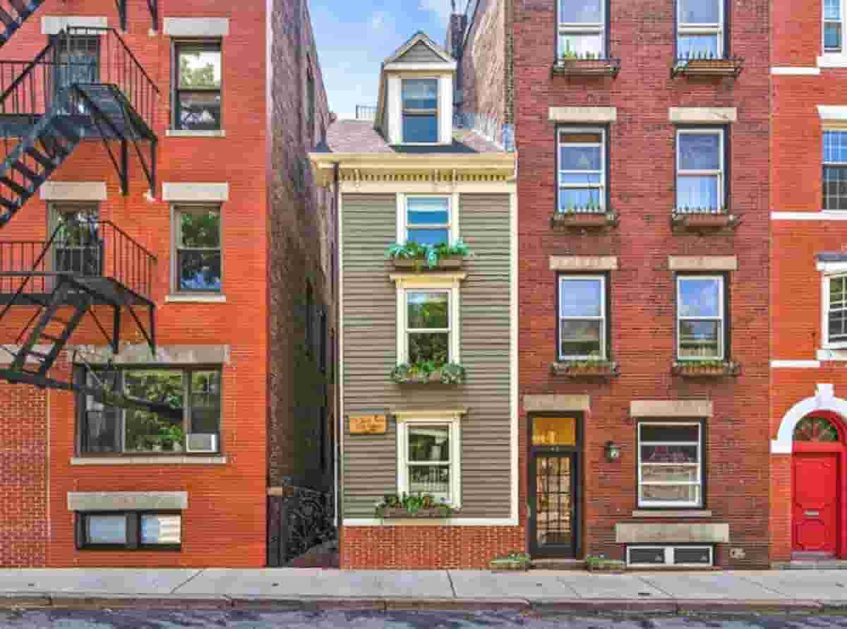 Casa minúscula, com 3 metros de largura, é vendida por quase R$ 7 milhões, em Boston. Fotos: Divulgação/Atlantic Visuals