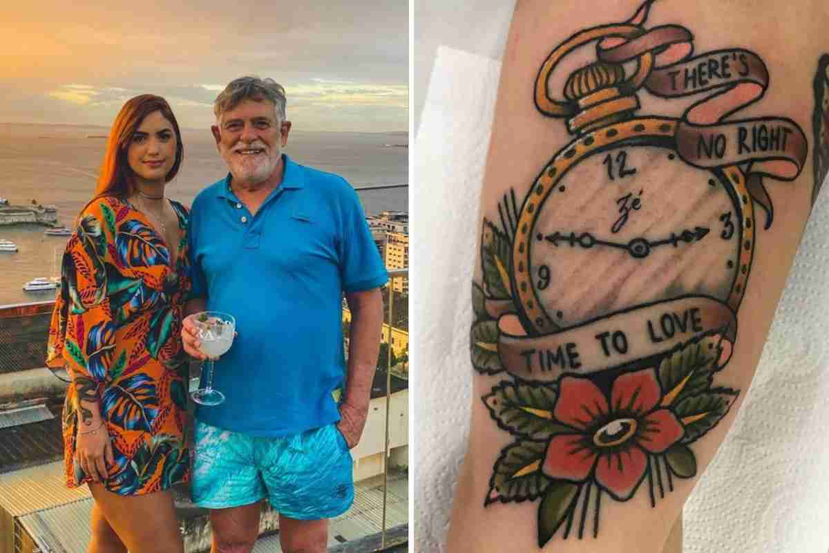 Carol Junger faz tattoo para José de Abreu: “Não existe uma hora certa pra amar” (Foto: Reprodução/Instagram)