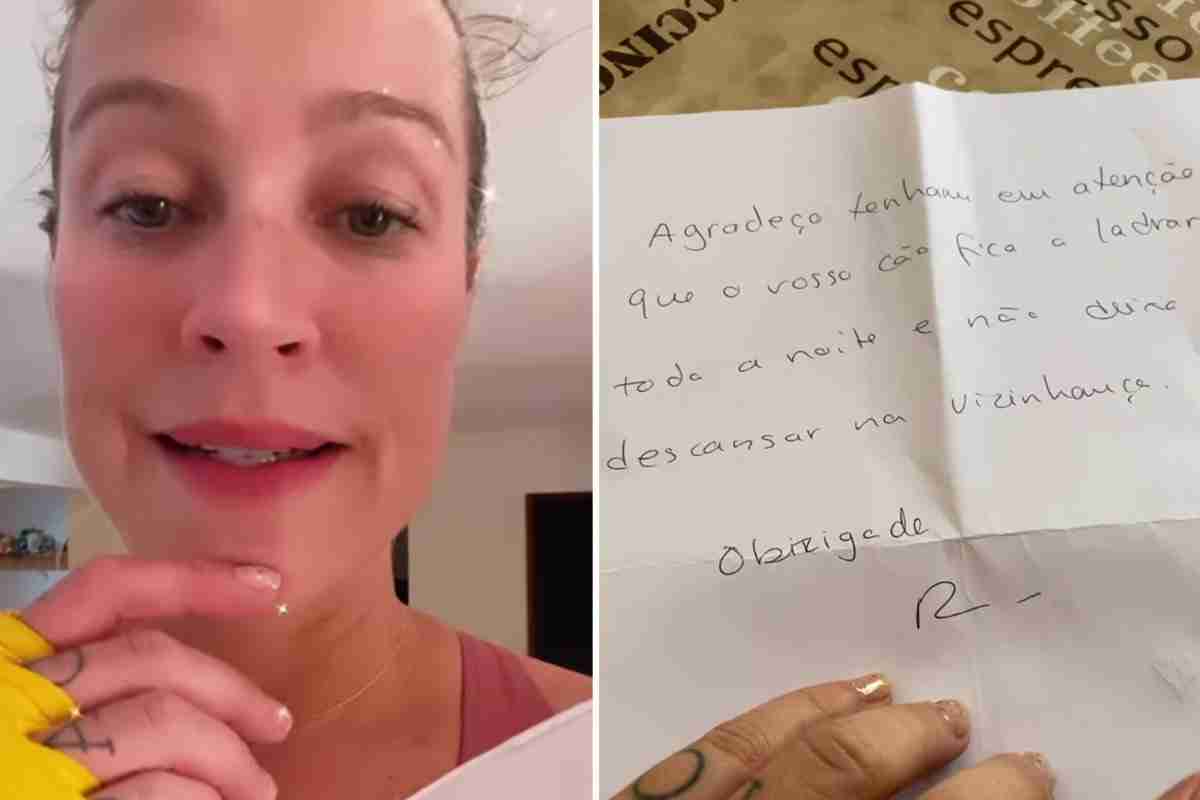 Luana Piovani recebe carta de vizinho reclamando de seu cachorro e manda recado (Foto: Reprodução/Instagram)