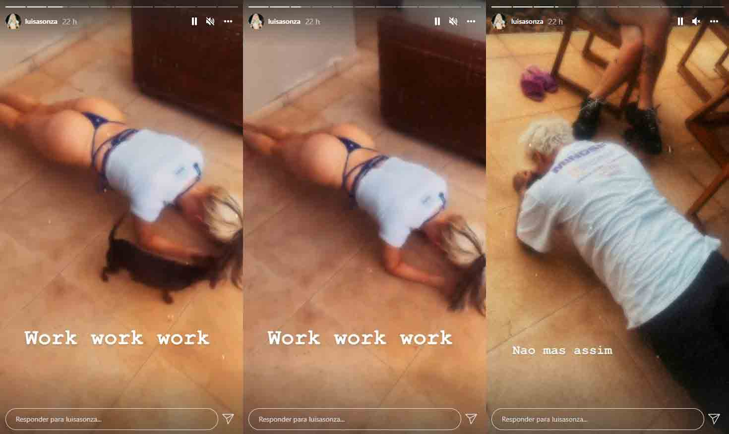 Luisa Sonza encanta ao fazer exercícios com biquíni PP. Foto: Reprodução Instagram