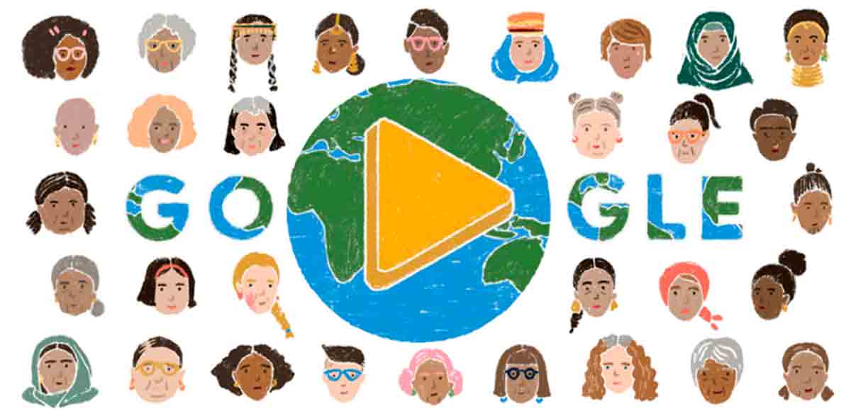 Google faz homenagem as mulheres comuns do mundo no Doodle que celebra o Dia Internacional da Mulher . Foto: Reprodução