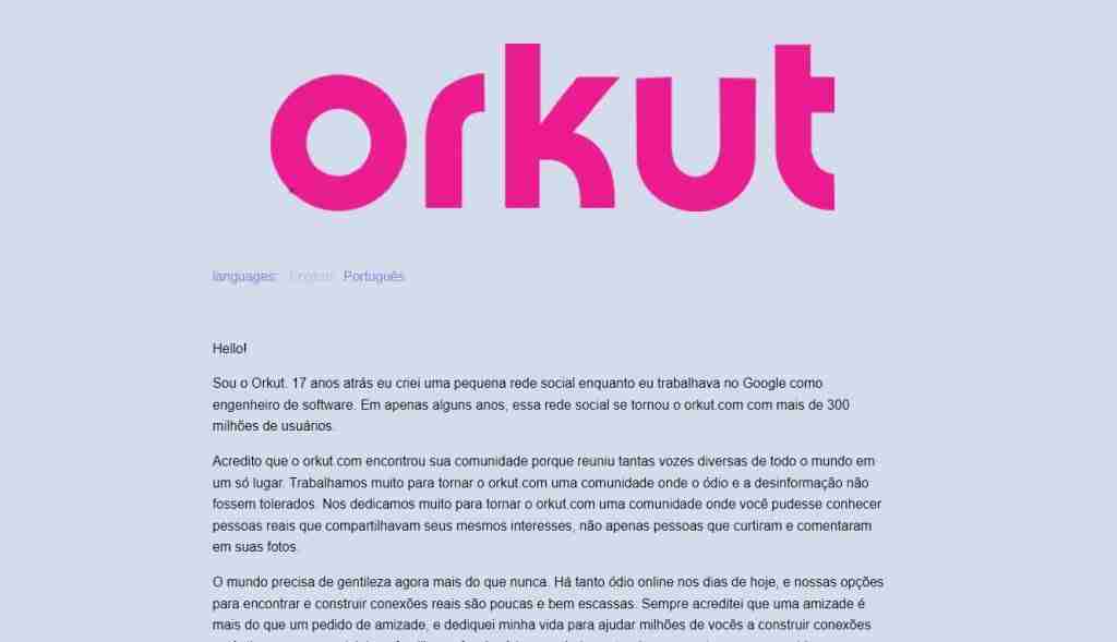 Criador do Orkut reativa site e pode indicar retorno da rede social