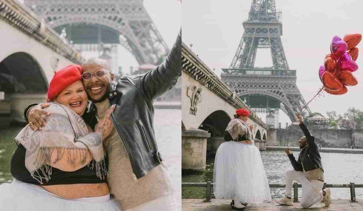 Thais Carla é pedida em casamento por Israel Reis em Paris: ‘disse sim’ (Foto: Reprodução/Instagram)