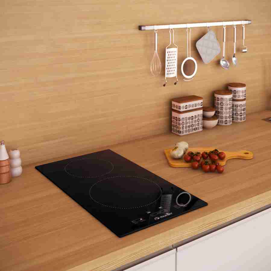 Ideal para espaços compactos, o Cooktop de Indução Mueller conta com apenas duas bocas. | Foto: Divulgação Mueller