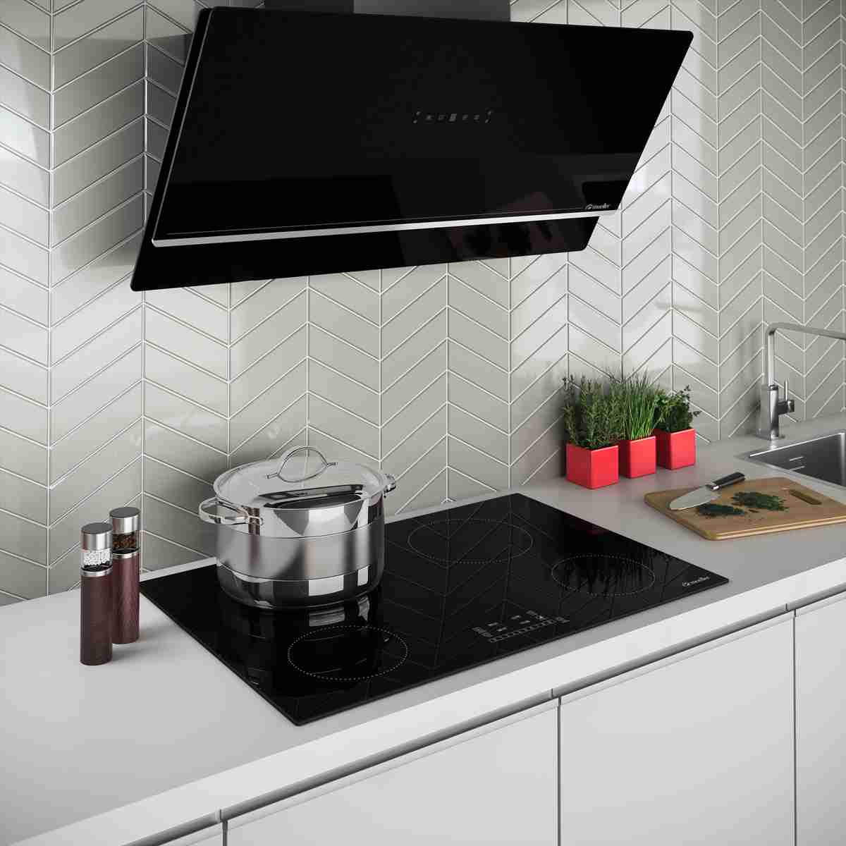 Em cooktops de indução, não é possível sentir o calor que é emitido pelo cooktop — somente percebe-se a temperatura mais elevada da panela. Este detalhe garante proteção e diminui os riscos de acidentes domésticos. | Foto: Divulgação Mueller