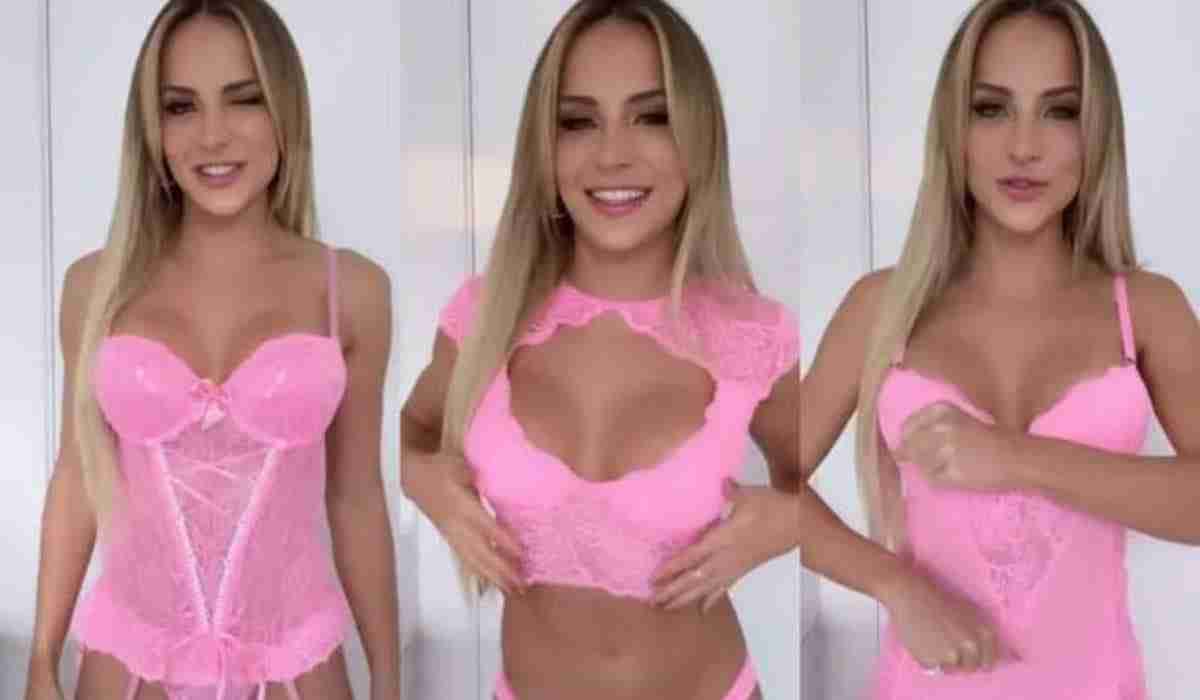 Gabi Martins posa exibindo várias lingeries em vídeo de dancinha (Foto: Reprodução/Instagram)