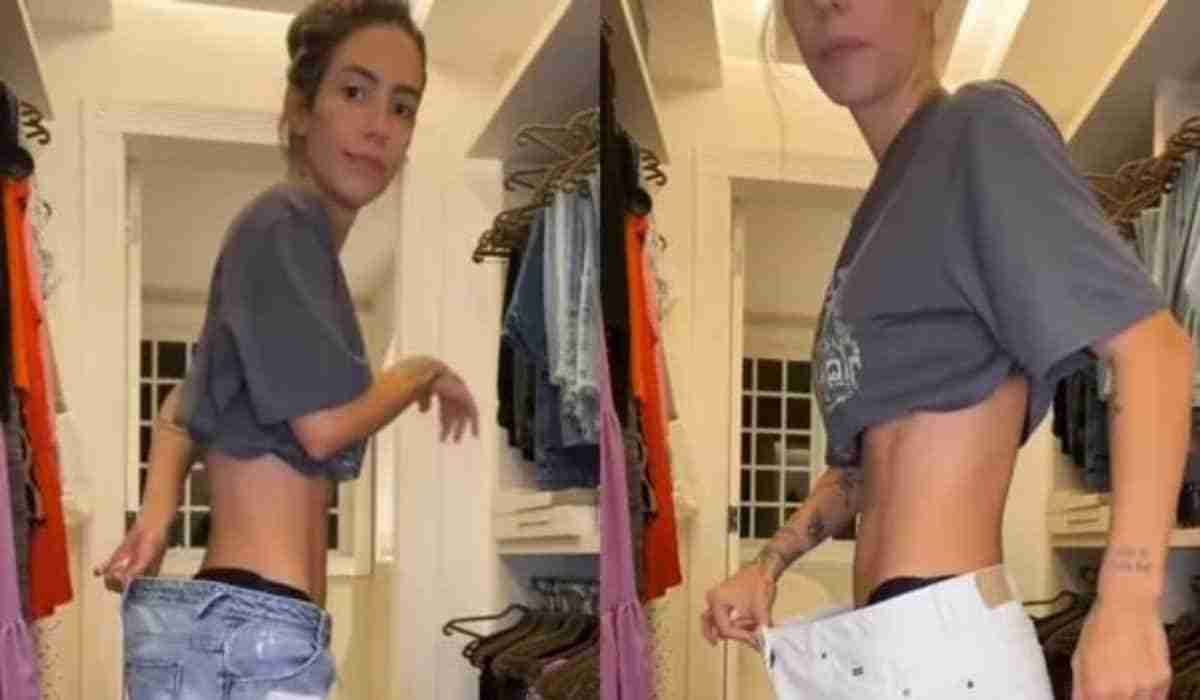 Gabi Brandt usa short de quando tinha 17kg a mais: ‘nem abri o zíper’ (Foto: Reprodução/Instagram)