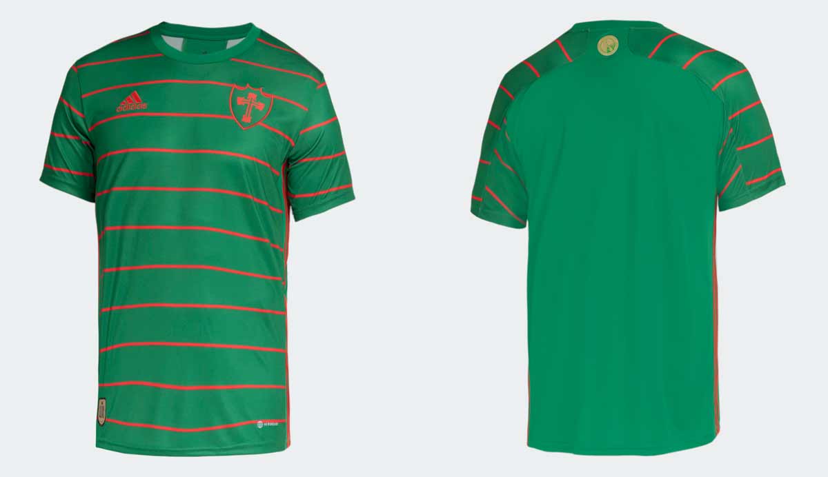 Adidas lança camisa da Portuguesa para retomar o 'futebol raiz'. Foto: Divulgação