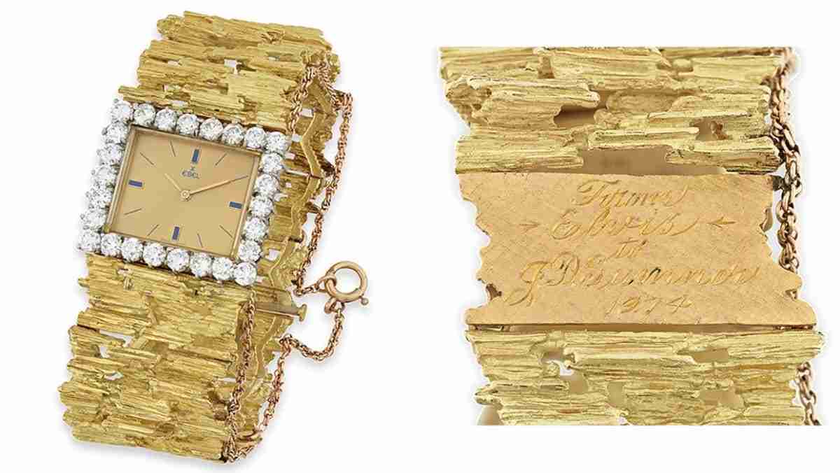 Relógio de ouro 14 quilates e 26 diamantes de Elvis Presley está à venda