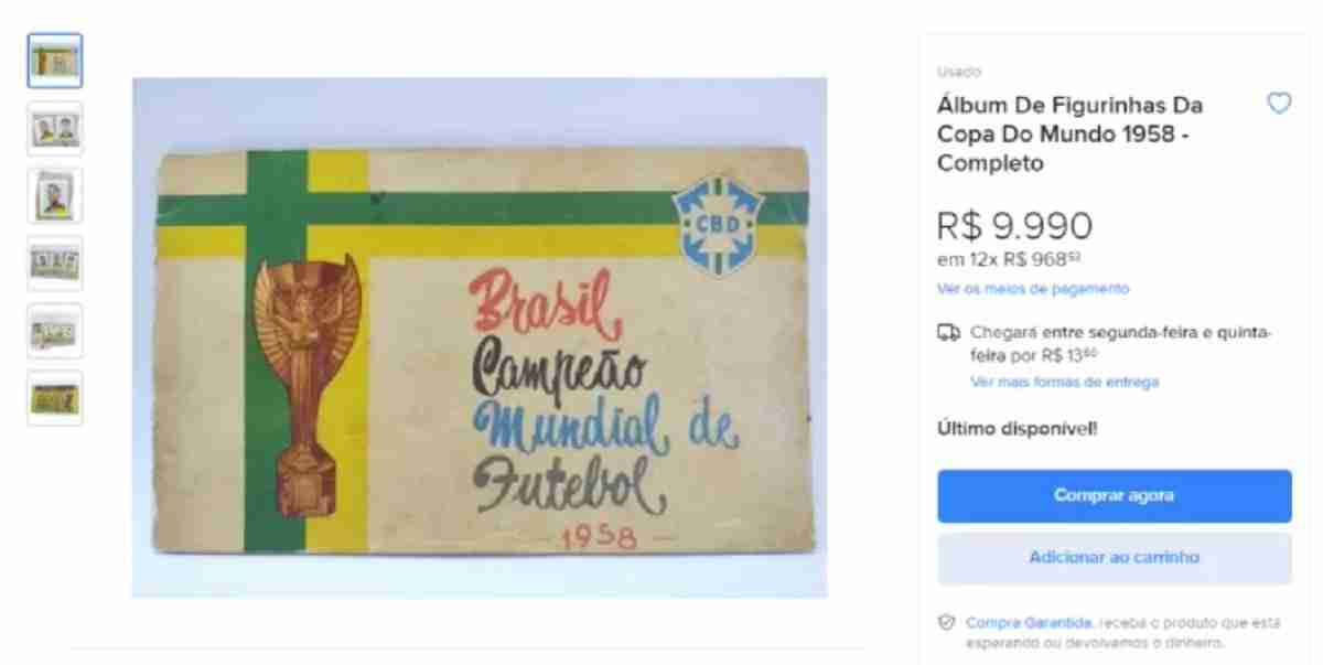 Álbum antigo da Copa do Mundo pode valer até R$ 36 mil