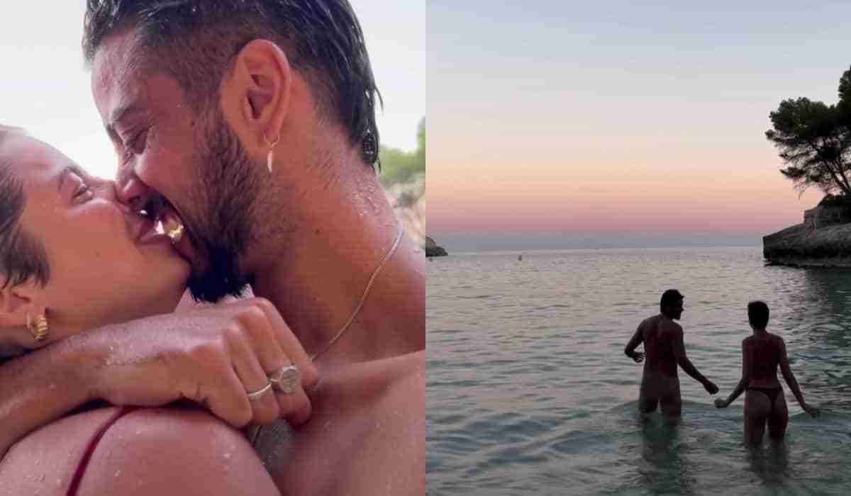 Rodrigo Simas nada nu em Ibiza com Agatha Moreira: ‘banho com amor’ (Foto: Reprodução/Instagram)