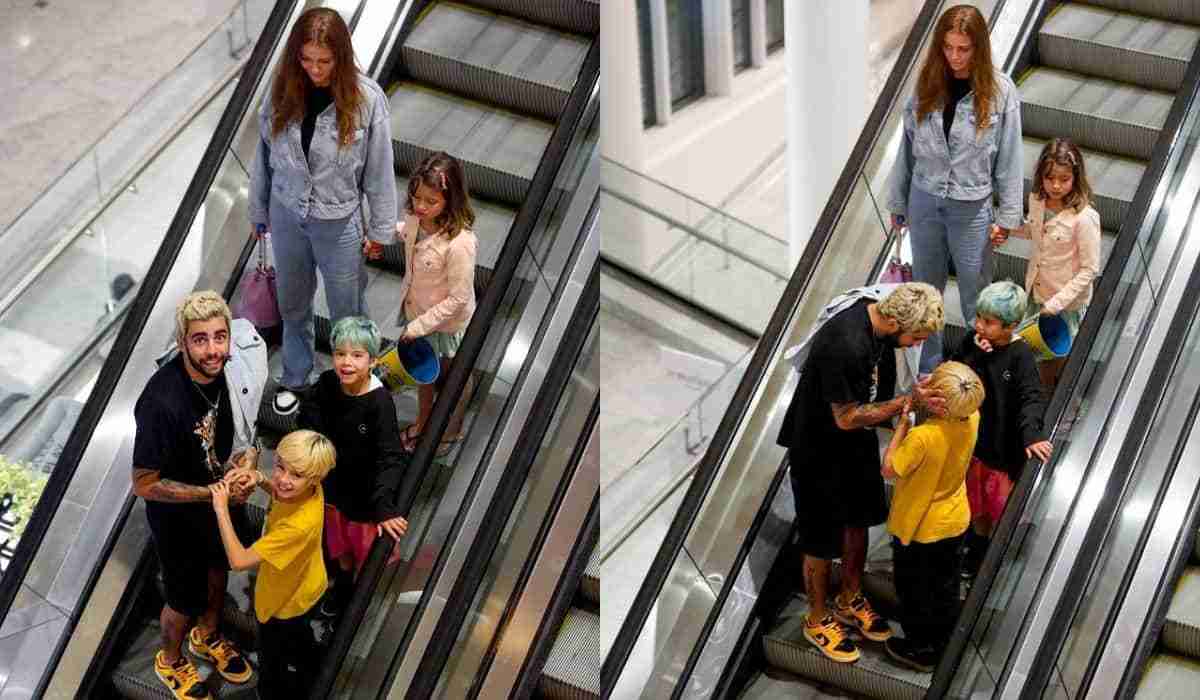 Pedro Scooby curte passeio em shopping com Cintia Dicker e os filhos (Foto: Edson Aipim/AgNews)