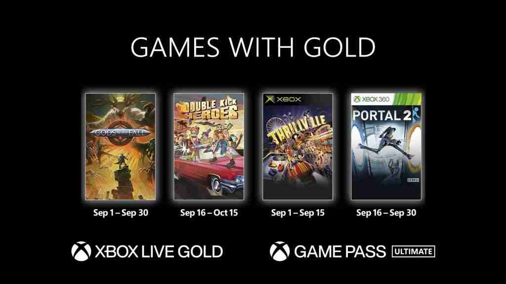 Microsoft revela títulos do Games With Gold para setembro de 2022