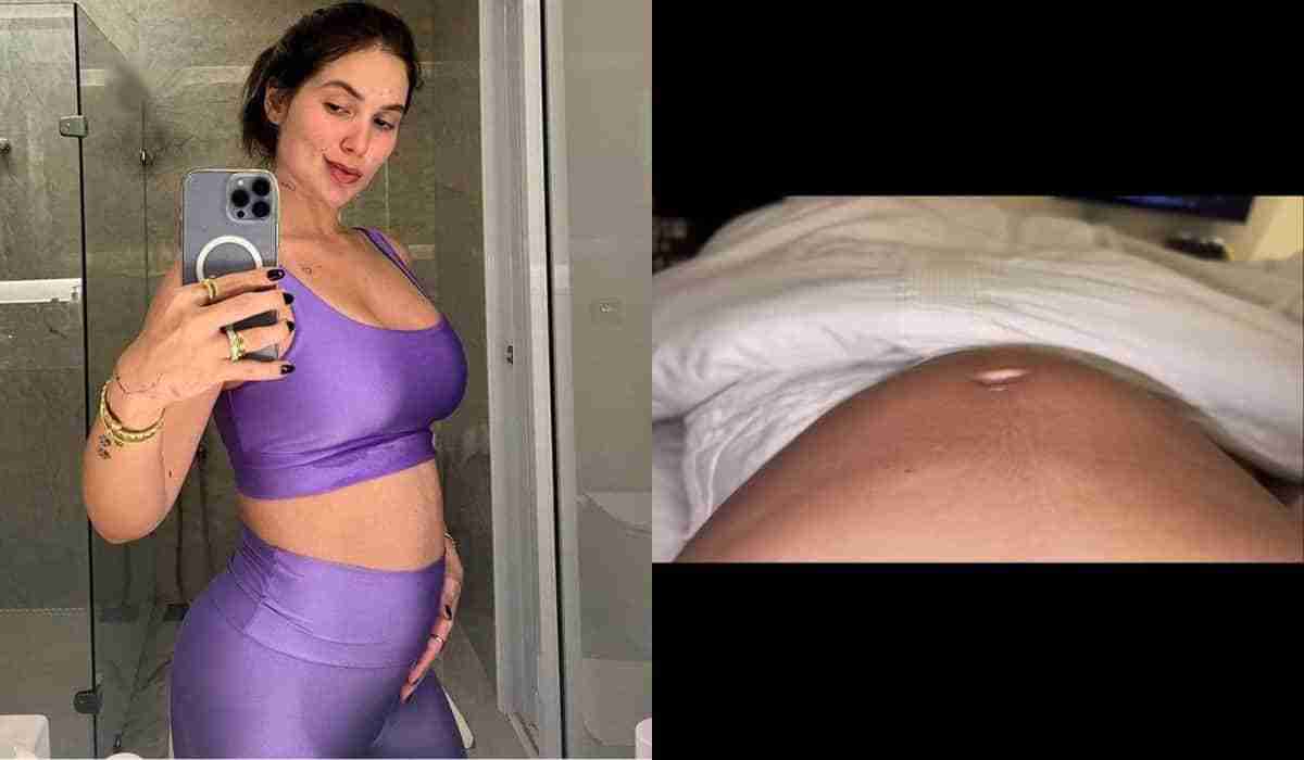 Virgínia exibe barriga da segunda gravidez mexendo: ‘todo vapor’ (Foto: Reprodução/Instagram)