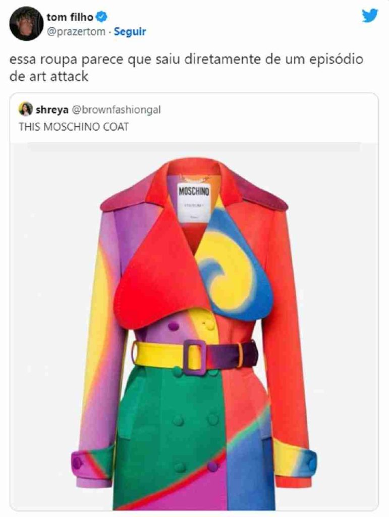 Casaco colorido de grife custa R$ 13 mil e vira piada na internet