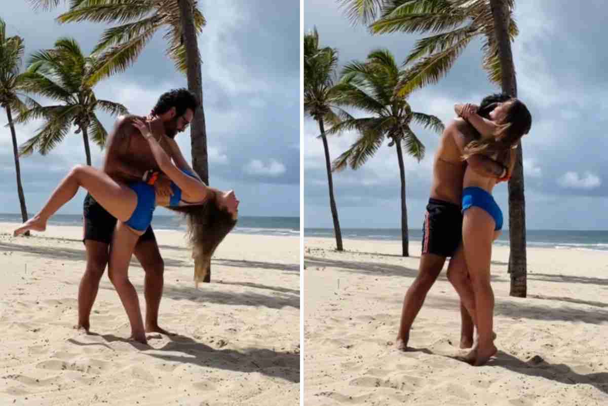 Duda Reis curte dia de praia com o novo namorado, Du Nunes (Foto: Reprodução/Instagram)