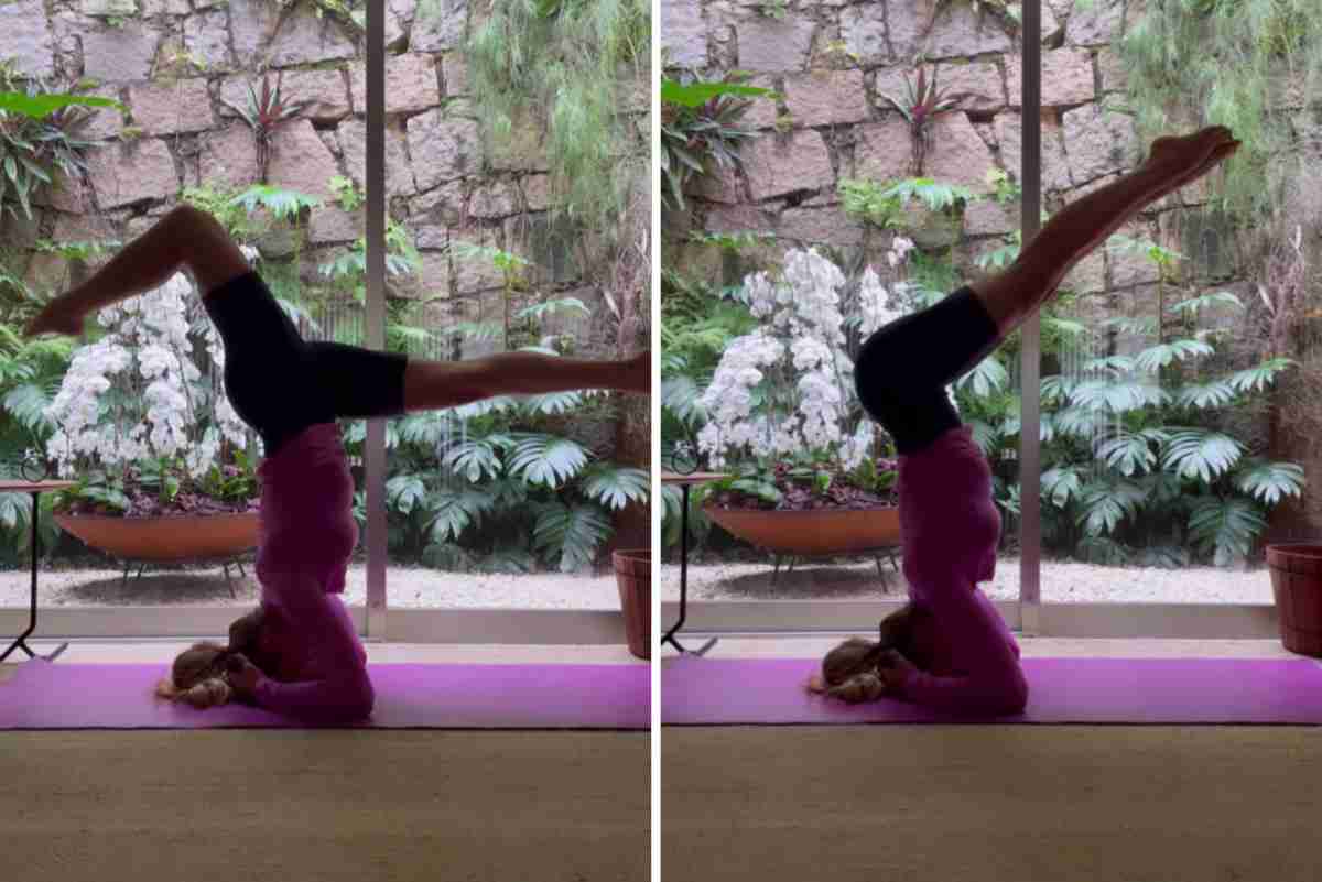 Grazi Massafera pratica yoga e impressiona com elasticidade (Foto: Reprodução/Instagram)