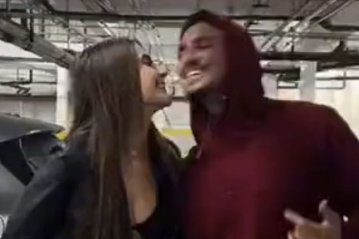 Vídeo: Jade Picon e Gabriel Medina trocam beijos em festa (Foto: Reprodução/TikTok)