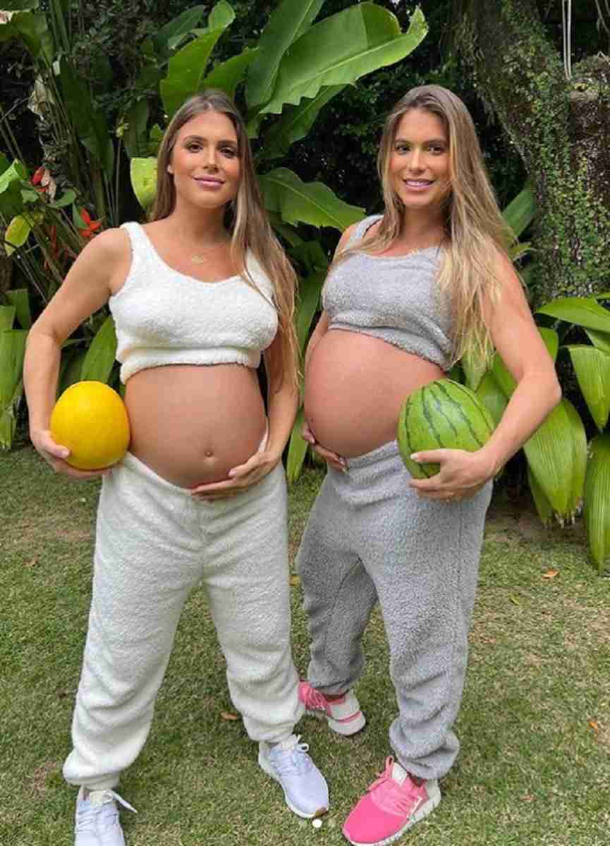 Bia e Branca Feres posam em ensaio fotográfico e mostram barrigas de grávidas