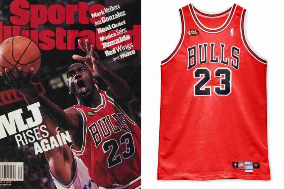 Camiseta icônica de Michael Jordan. Fotos: Divulgação/ Sotheby’s