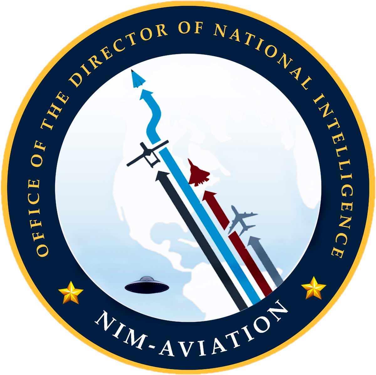 Disco voador aparece no logotipo do Escritório de Inteligência de Aviação dos EUA