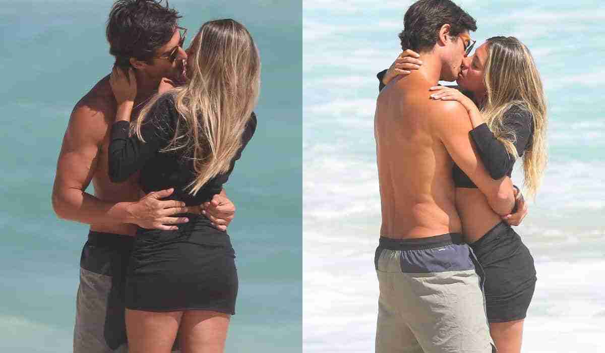 Ex de Isis Valverde é flagrado aos beijos com loira em praia do Rio (Foto: Dilson Silva / AgNews)
