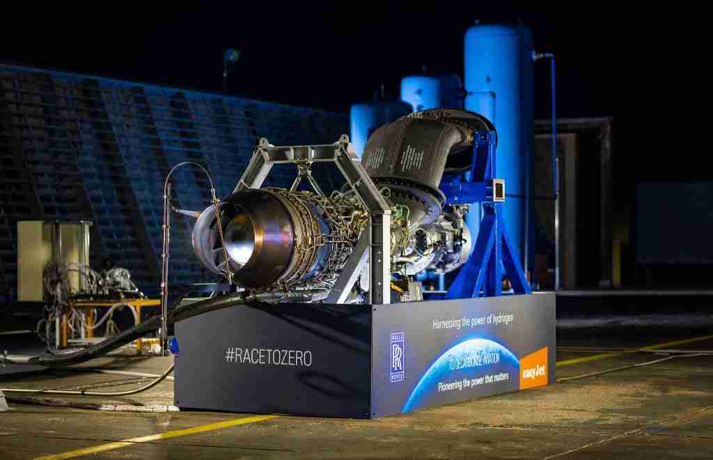 Rolls-Royce testa motor de avião a hidrogênio