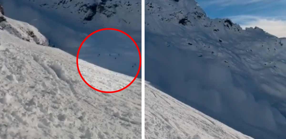 Vídeo de celular salva esquiadores após avalanche atingir resort austríaco. Foto: Reprodução
