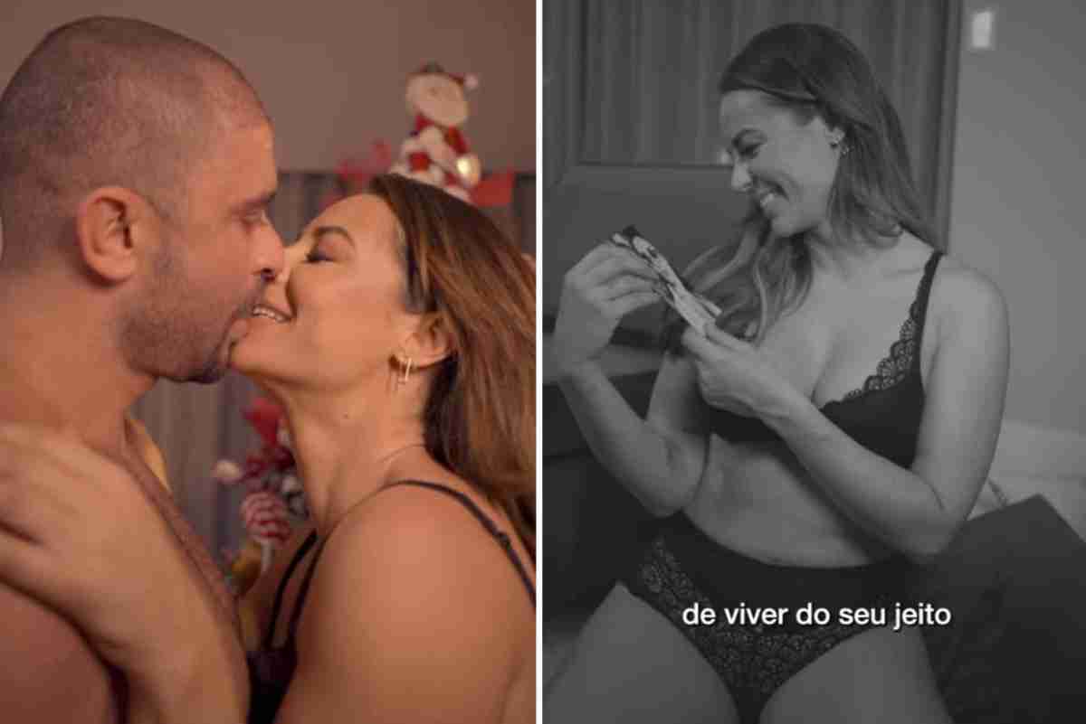 VÍDEO: De lingerie, Paolla Oliveira troca beijos e carinhos com Diogo Nogueira (Foto: Reprodução/Instagram)