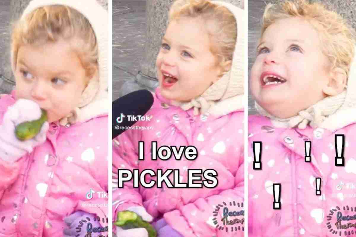Vídeo de garotinha declarando seu amor por picles é a melhor coisa que você vai ver hoje