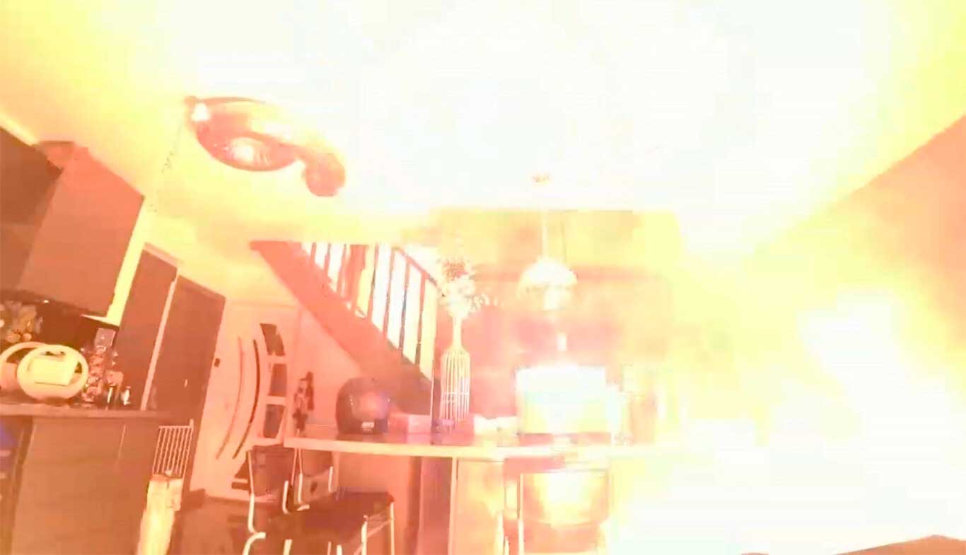 Vídeo chocante mostra a explosão de uma scooter elétrica dentro de uma casa. Foto: Reprodução