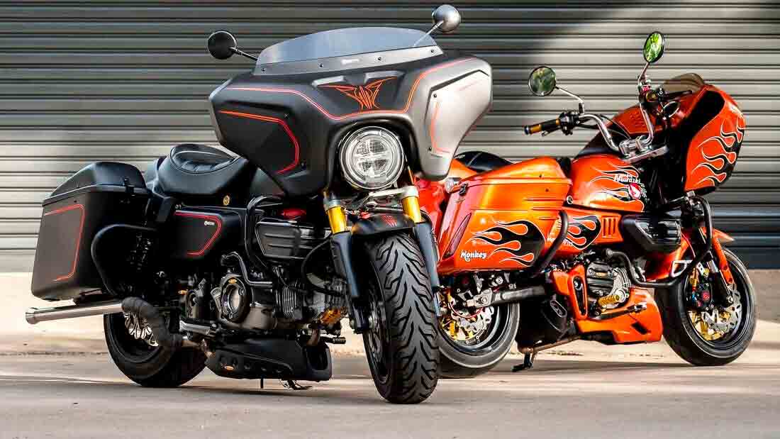 Parece uma Harley-Davidson, mas é uma pequena Honda Monkey. Foto: Divulgação