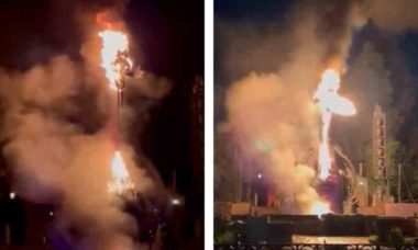 Dragão de Malévola pega fogo durante show na Disney nos EUA